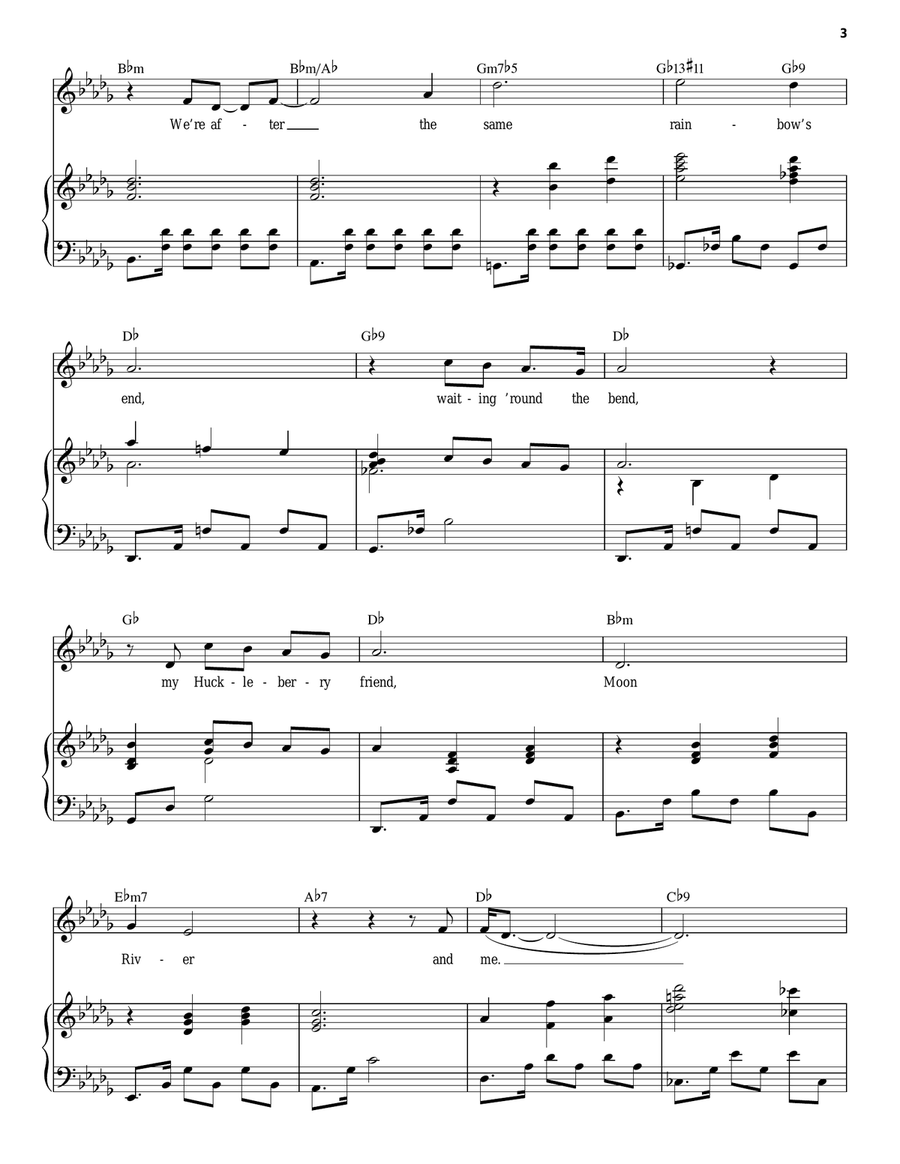 Moon River Piano, Vocal scores gallery preview page 3
