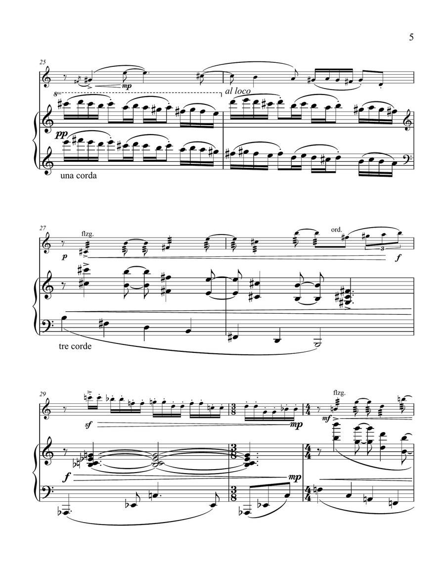 Canzone for Flute and Piano Chamber Music scores gallery preview page 5