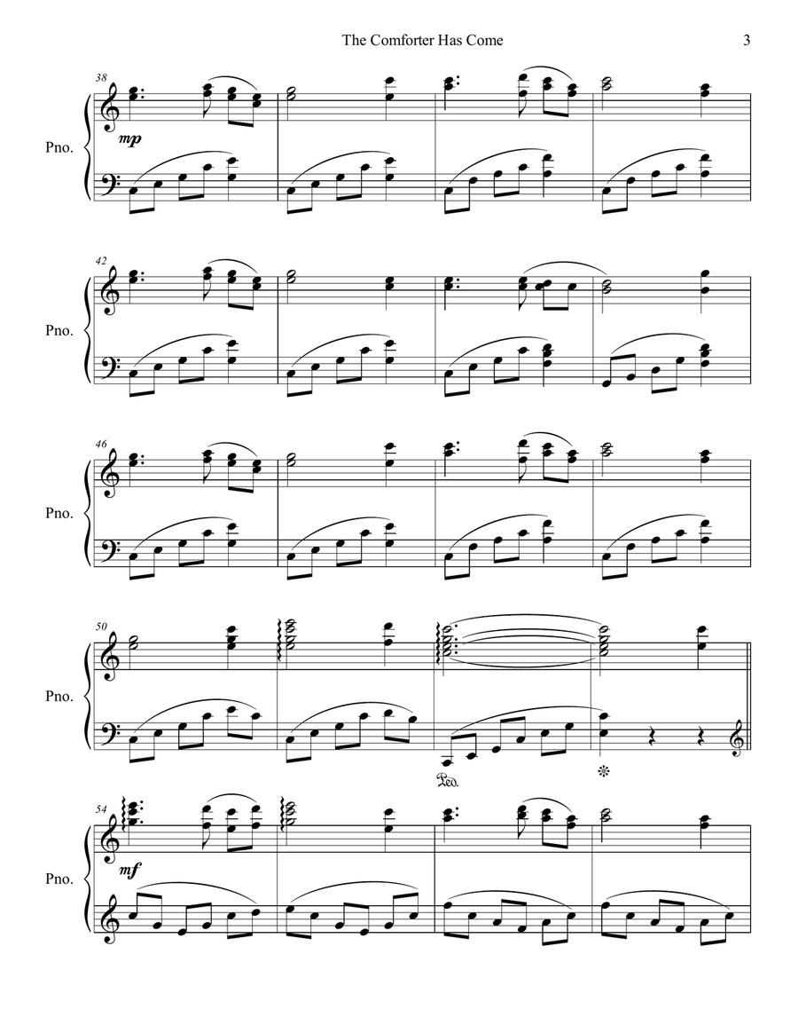 The Comforter Has Come Piano Solo scores gallery preview page 4