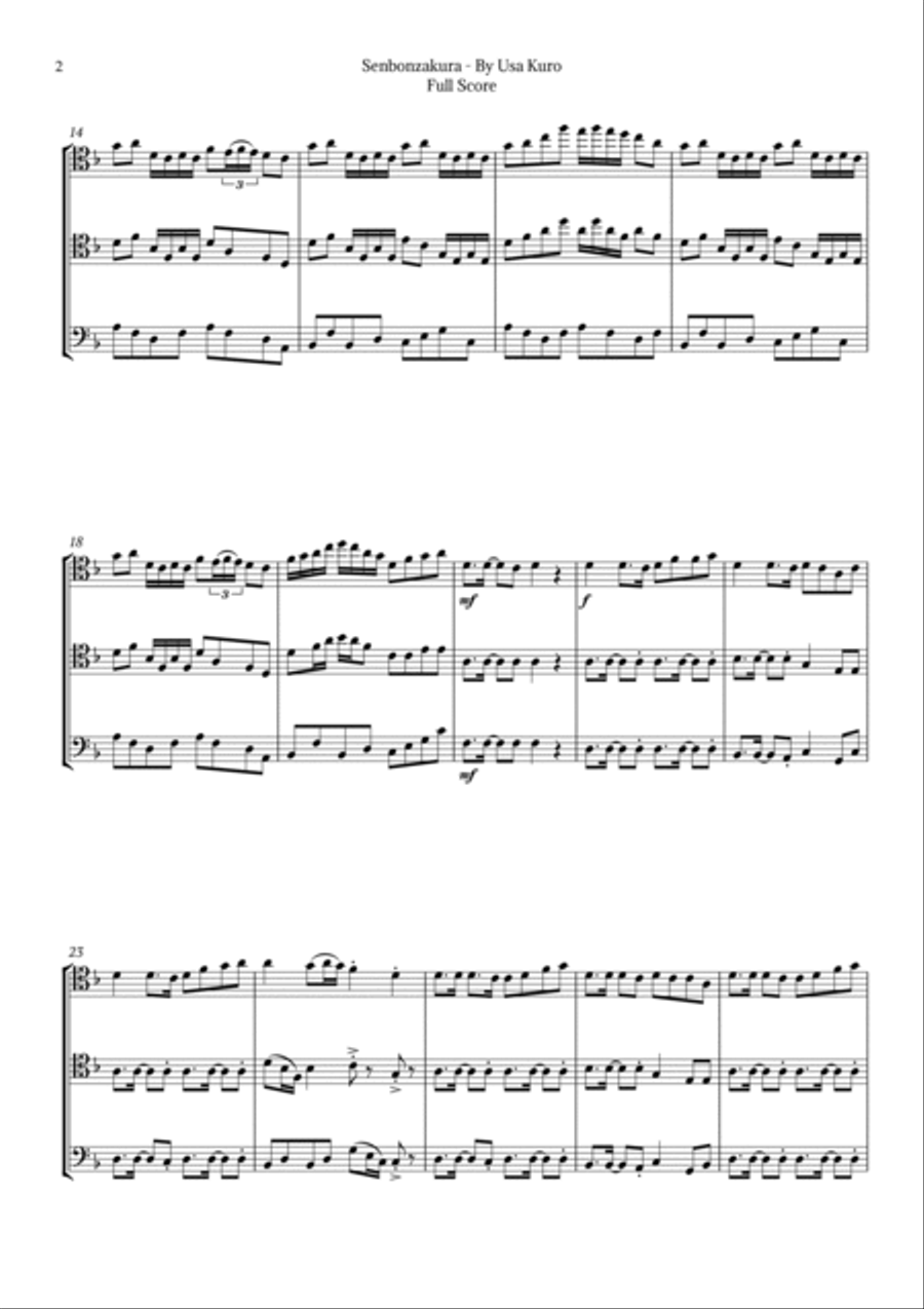 Senbonzakura String Trio scores gallery preview page 2