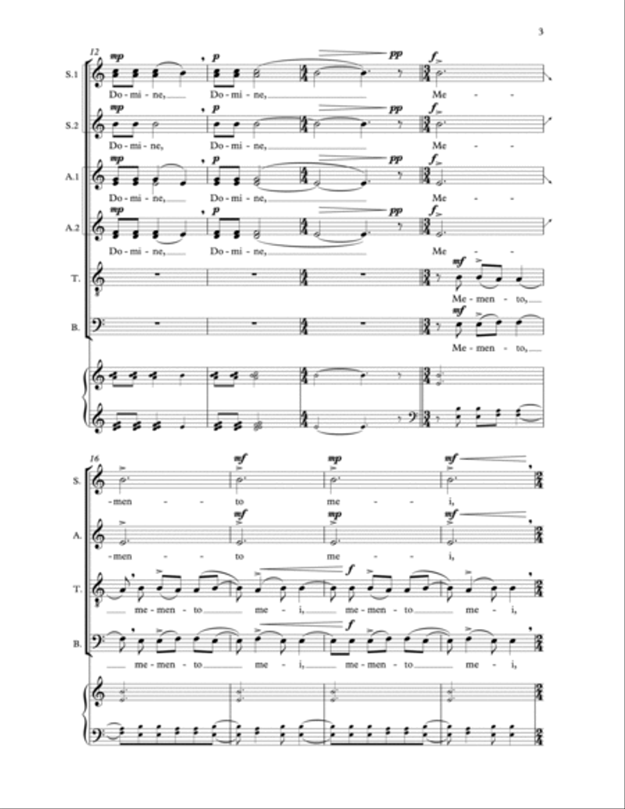 Two Lenten Motets Two Lenten Motets 4-Part scores gallery preview page 3