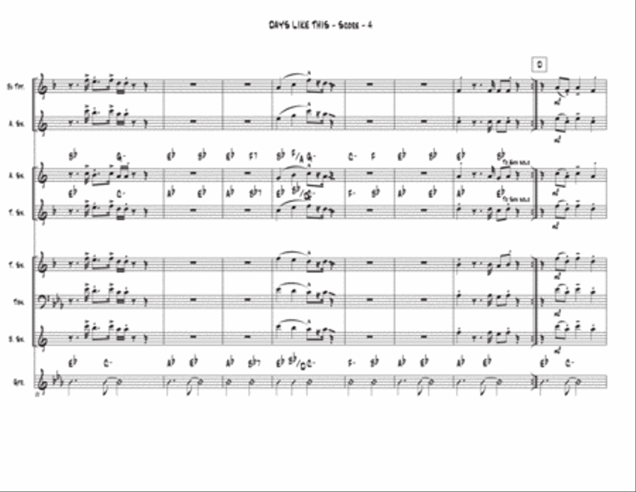 Days Like This Days Like This Tenor Saxophone scores gallery preview page 4