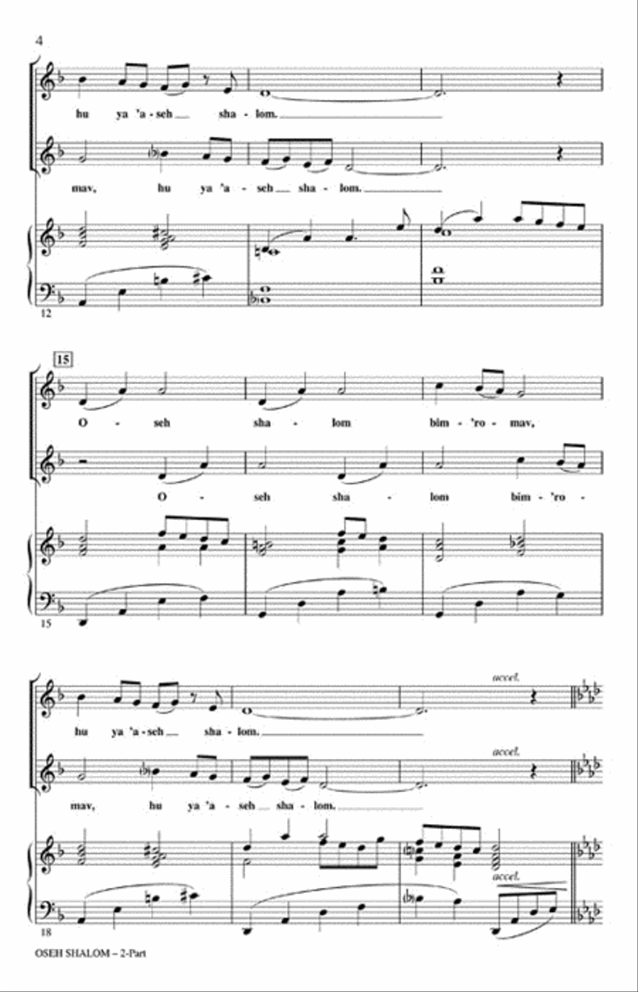 Oseh Shalom Oseh Shalom 2-Part scores gallery preview page 3