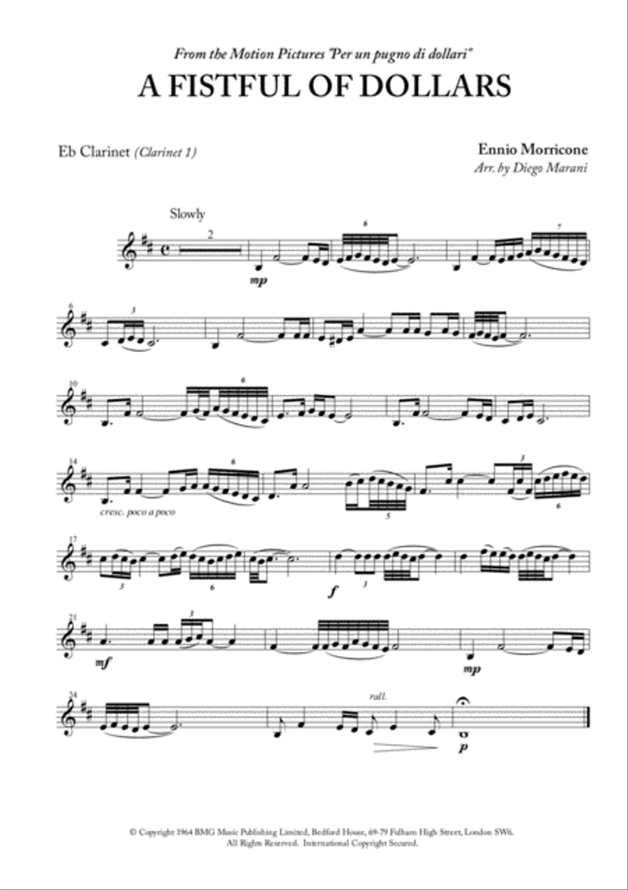 A Fistful Of Dollars Woodwind Quartet scores gallery preview page 2