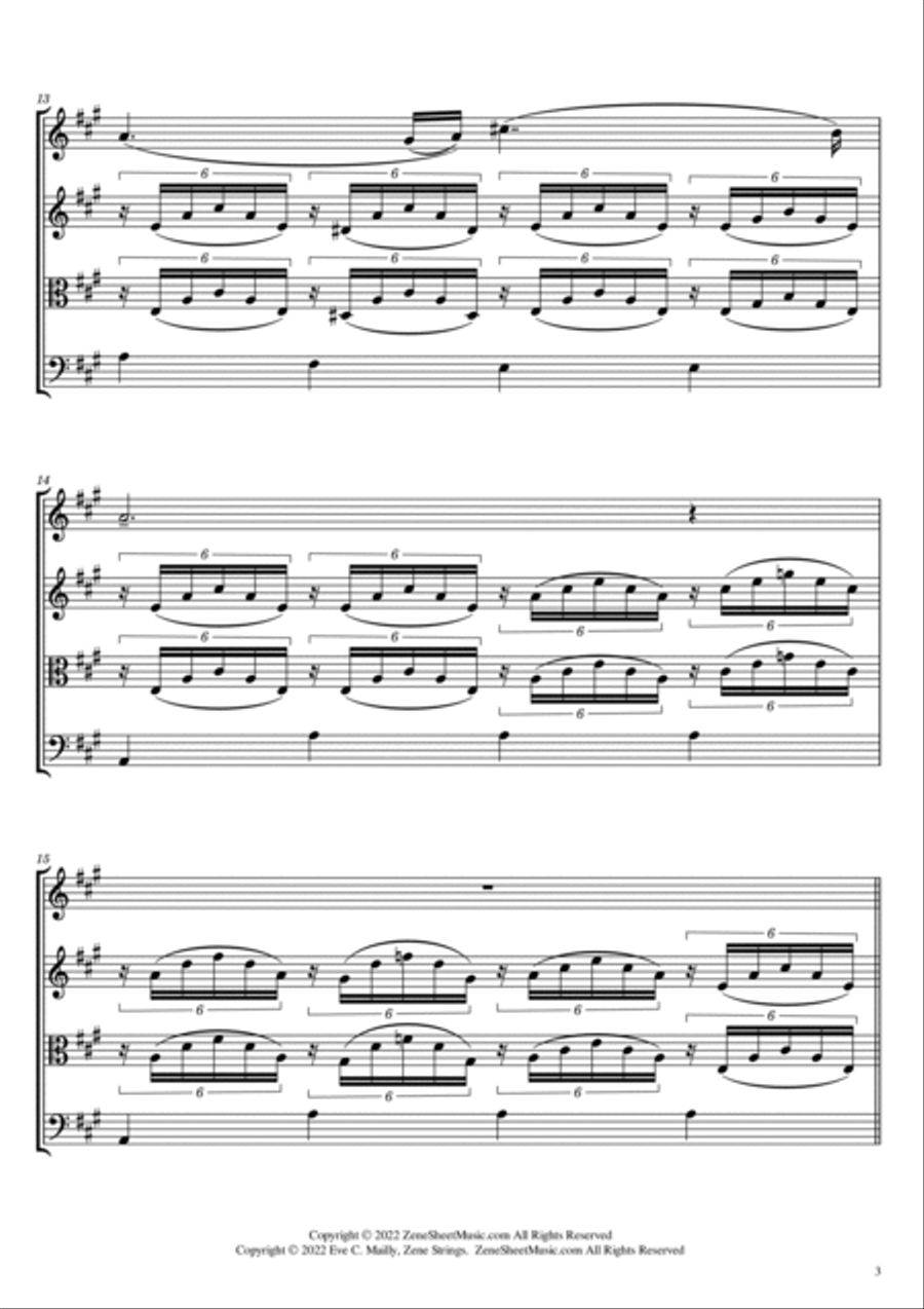 Ave Maria - Franz Schubert (String Trio) String Trio scores gallery preview page 3