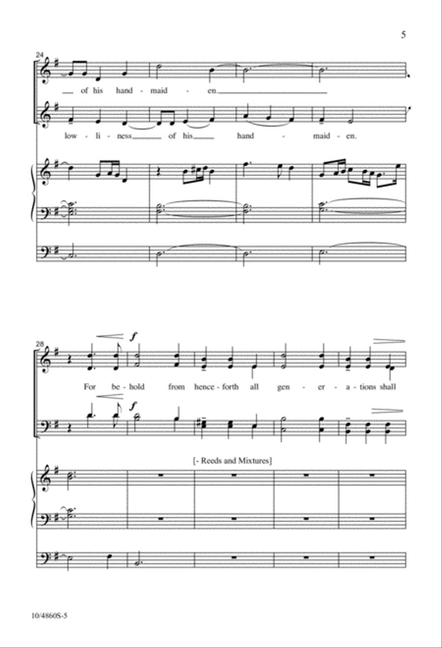 Magnificat and Nunc Dimittis (