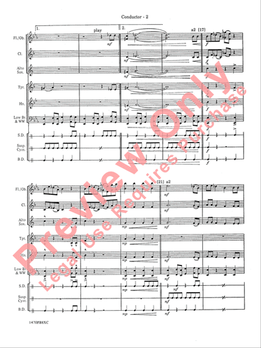 Peter Gunn Concert Band scores gallery preview page 5