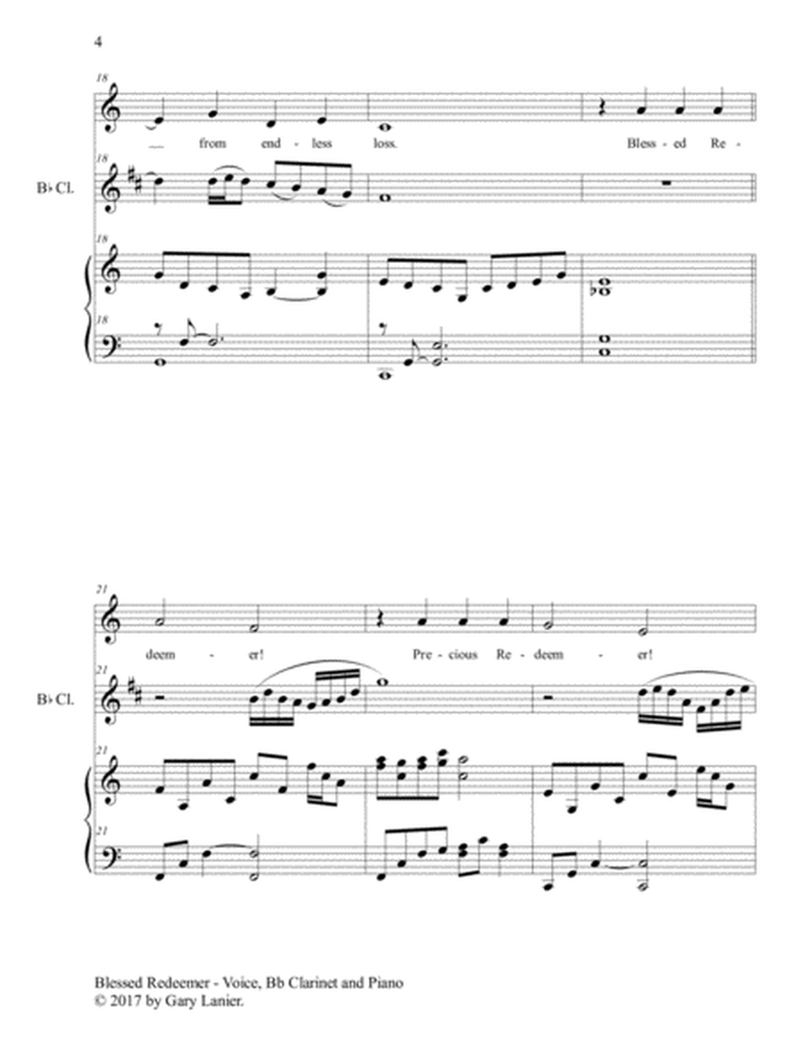 BLESSED REDEEMER(Voice, Bb Clarinet & Piano with Score/Parts) image number null