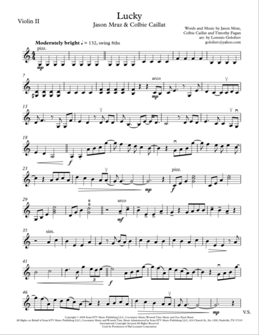 Lucky String Quartet scores gallery preview page 3