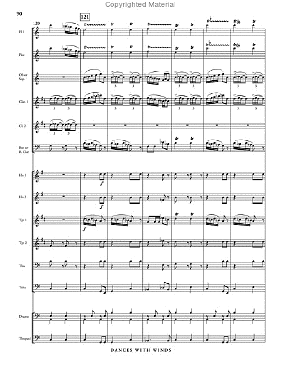 Dances with Winds Dances with Winds Concert Band scores gallery preview page 96
