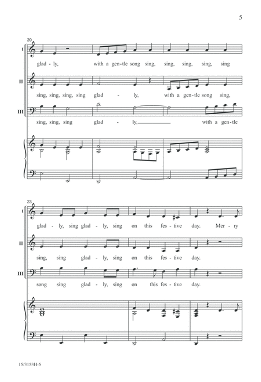 Sing Gladly Sing Gladly 3-Part scores gallery preview page 5