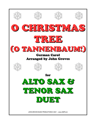 Book cover for O Christmas Tree (O Tannenbaum!) - Alto Sax & Tenor Sax Duet