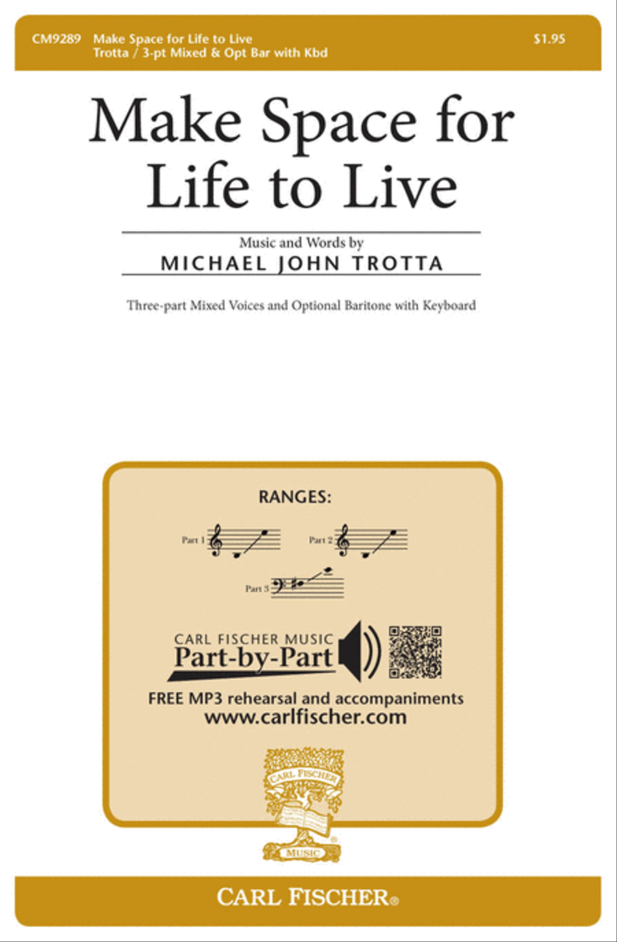 Make Space for Life to Live 3-Part scores gallery preview page 1