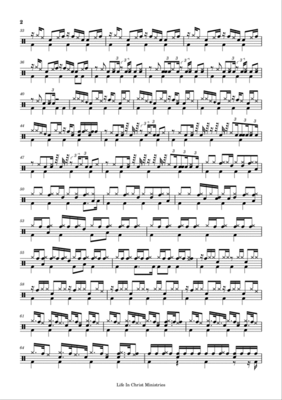 Exodus 3:12 Drum Set scores gallery preview page 2