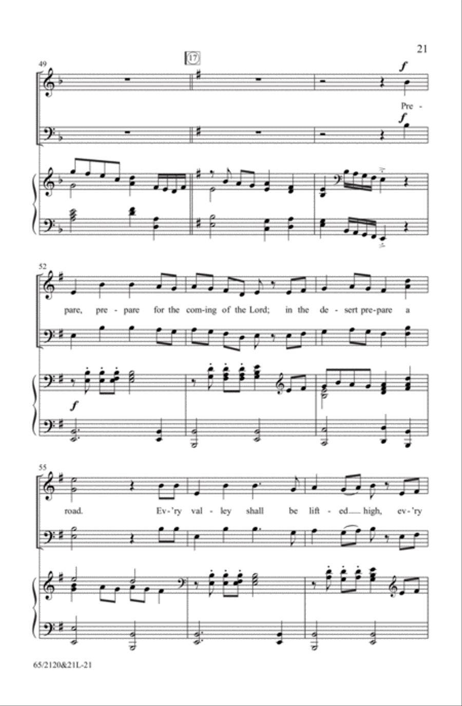 A New and Glorious Morn! 4-Part scores gallery preview page 21