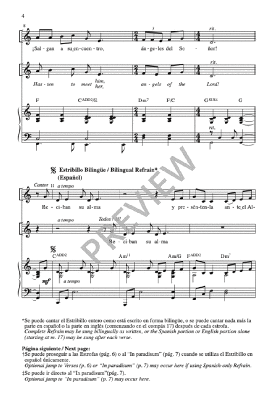 Santos de Dios / Saints of God Unison Choir scores gallery preview page 5