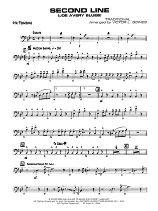 Second Line (Joe Avery Blues): 4th Trombone