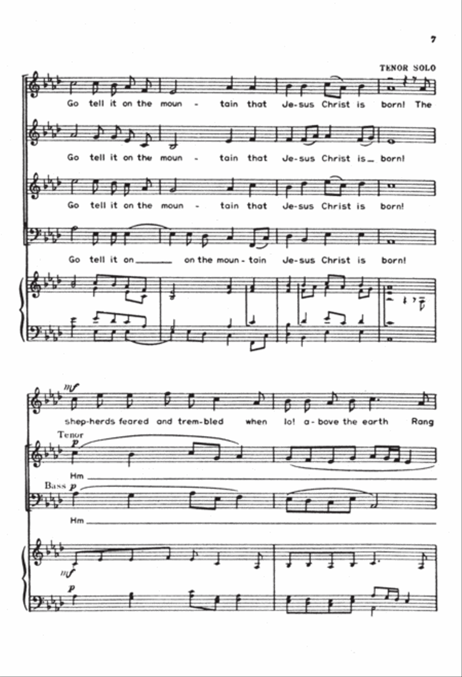 Go Tell It on the Mountain 4-Part scores gallery preview page 5