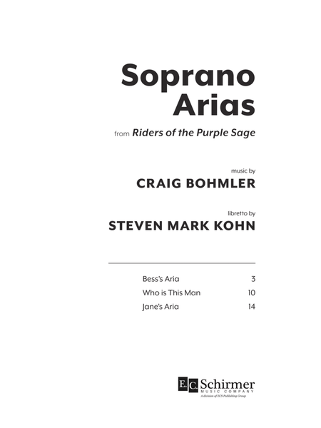 Soprano Arias: from Riders of the Purple Sage