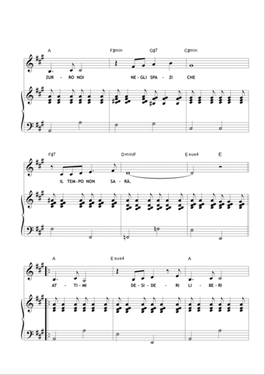 Attimi Piano, Vocal, Guitar scores gallery preview page 3