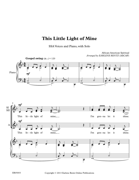 This Little Light of Mine - SSA image number null