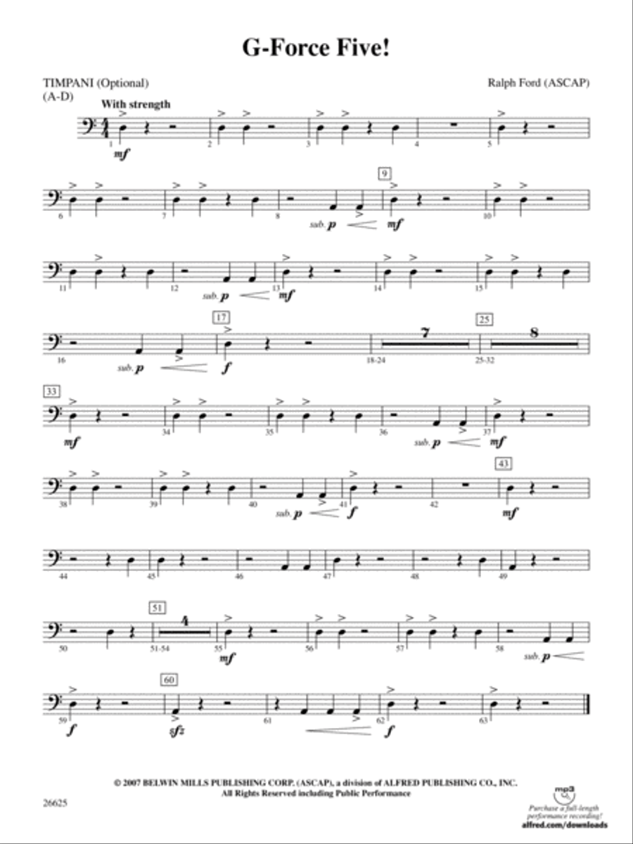 G-Force Five!: Timpani String Orchestra scores gallery preview page 1