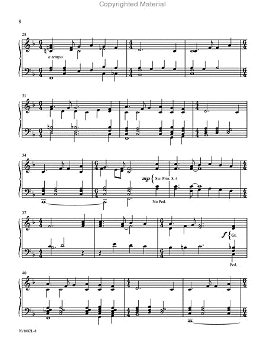 Hymns for Praise and Worship Organ Solo scores gallery preview page 4