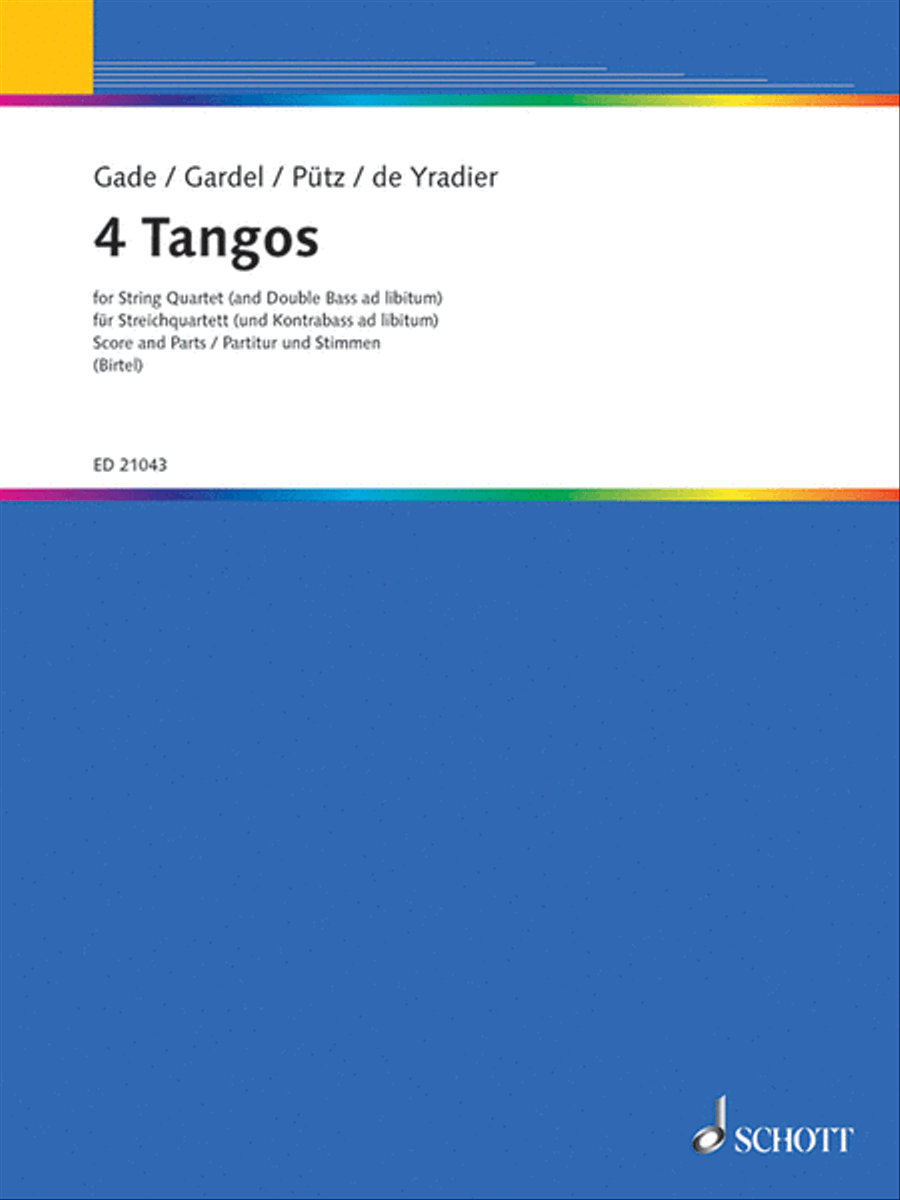 Four Tangos String Quartet scores gallery preview page 1