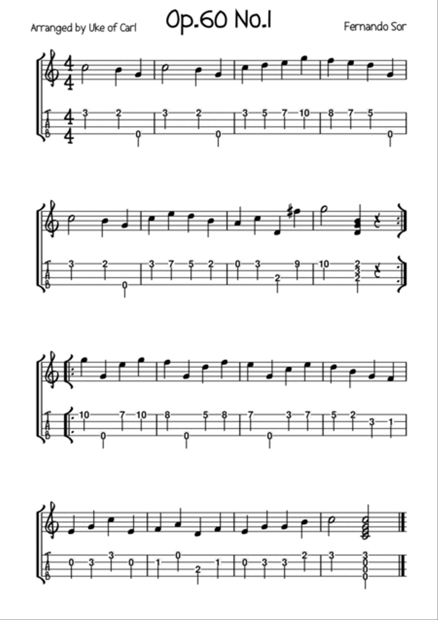 Classical Guitar for Ukulele Ukulele scores gallery preview page 4