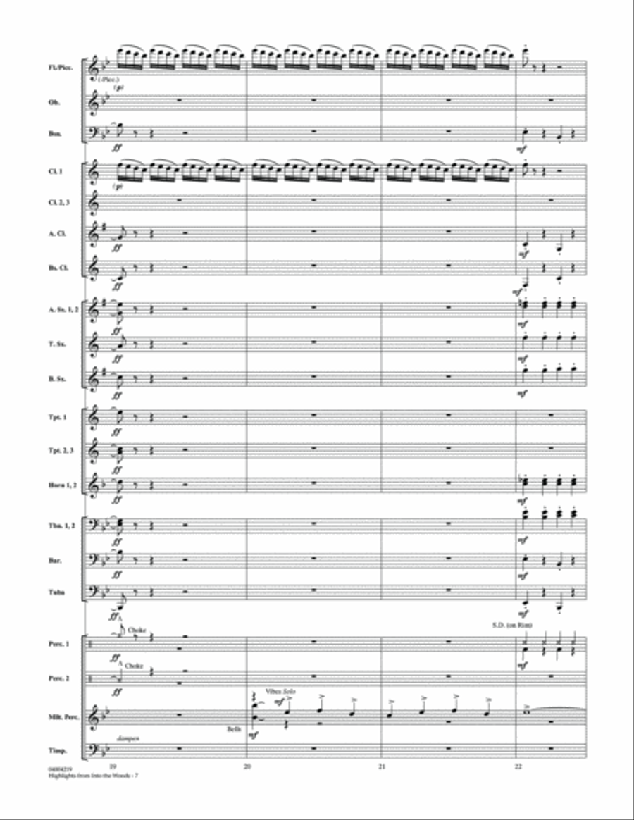 Highlights From Into The Woods - Conductor Score (Full Score) Concert Band scores gallery preview page 6