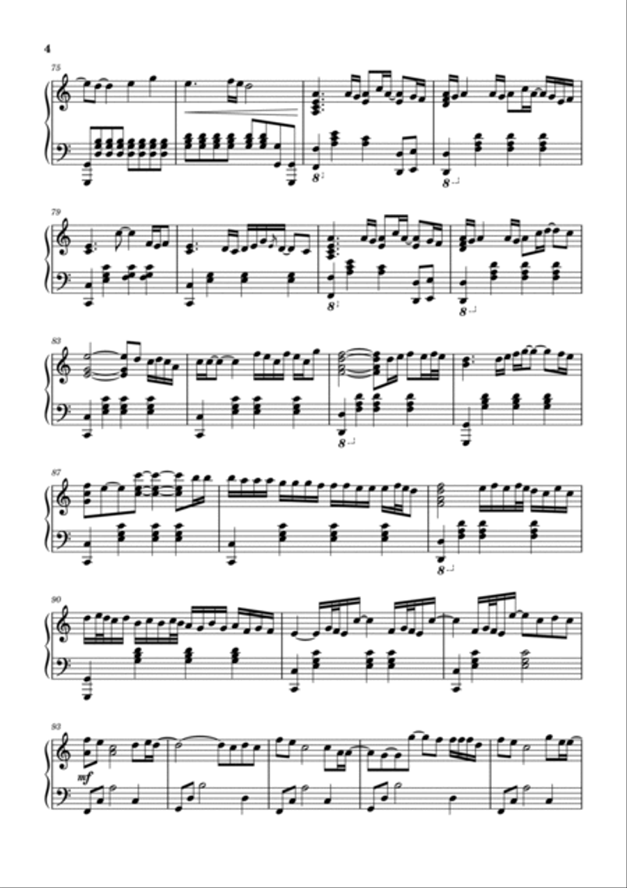 November Rain Piano Solo scores gallery preview page 4