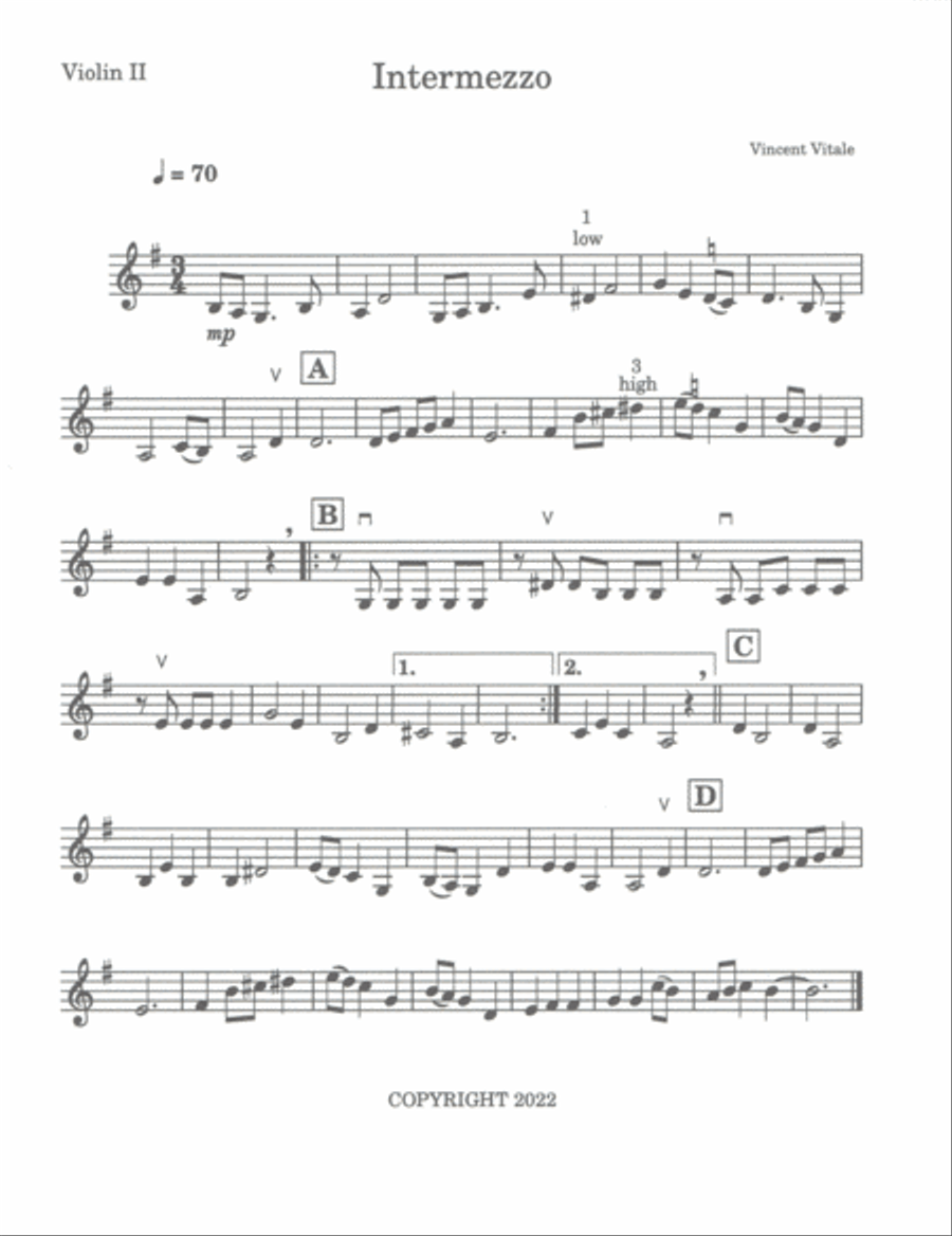 INTERMEZZO (w/opt. harp-elementary medium easy) String Orchestra scores gallery preview page 5