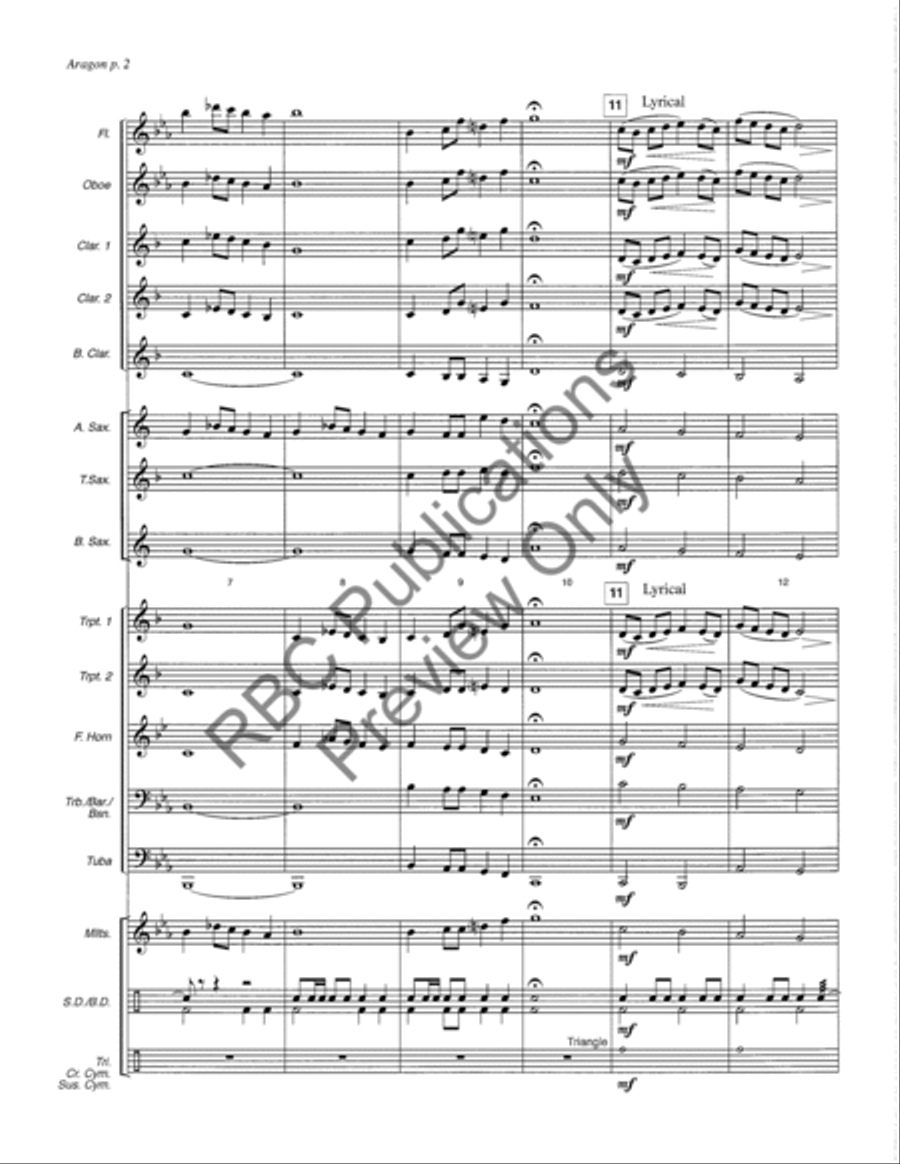 Aragon Concert Band scores gallery preview page 5