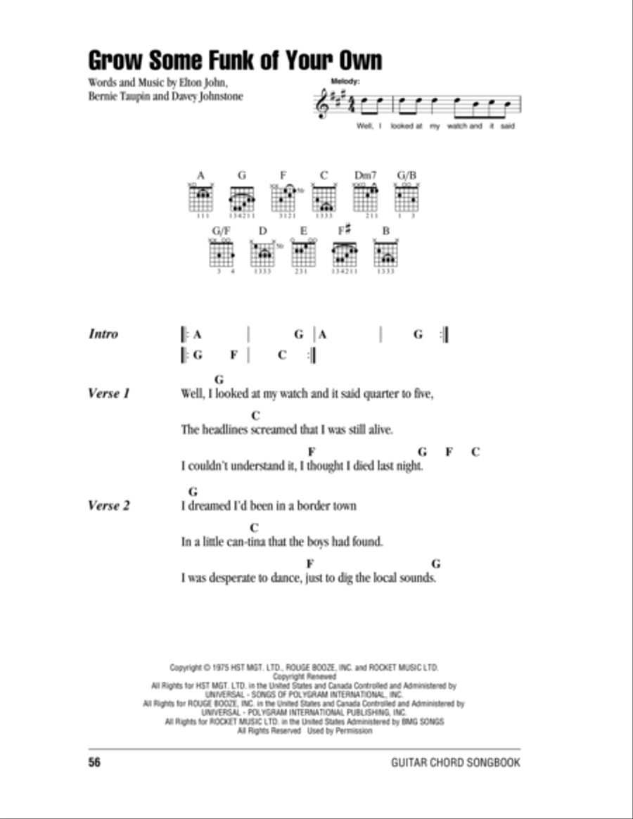 Grow Some Funk Of Your Own Acoustic Guitar scores gallery preview page 1