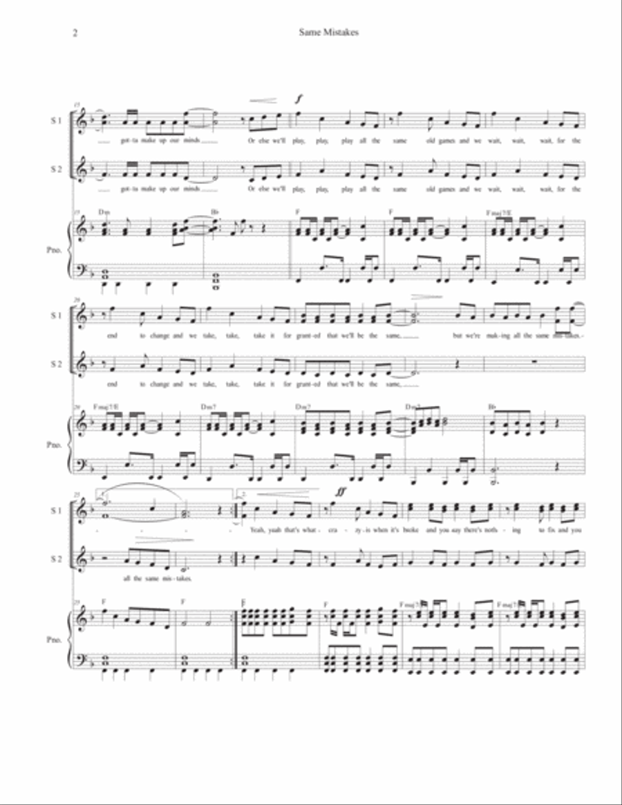 Same Mistakes Same Mistakes SSA scores gallery preview page 2