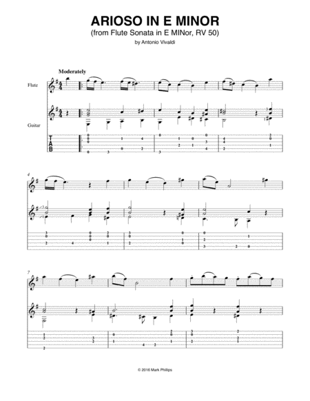 Arioso in E Minor (from Flute Sonata in E Minor, RV 50) image number null