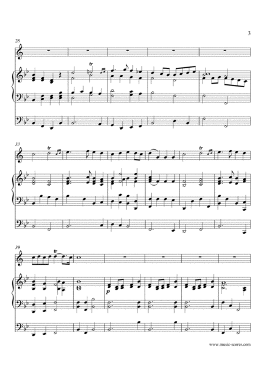 Trumpet Voluntary, or Prince of Denmark's March - Clarinet and Organ - Bb major Clarinet scores gallery preview page 3