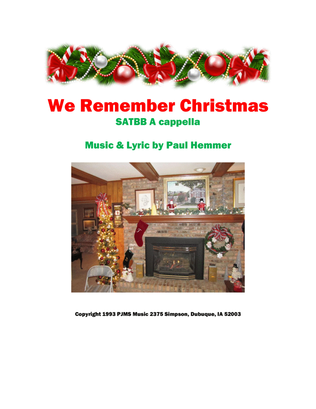 Book cover for We Remember Christmas SATBB