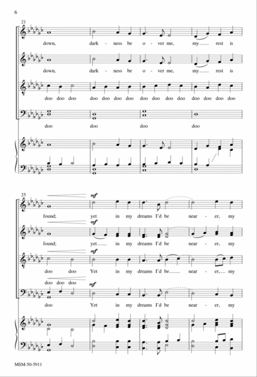 Nearer, My God, to Thee Divisi scores gallery preview page 5