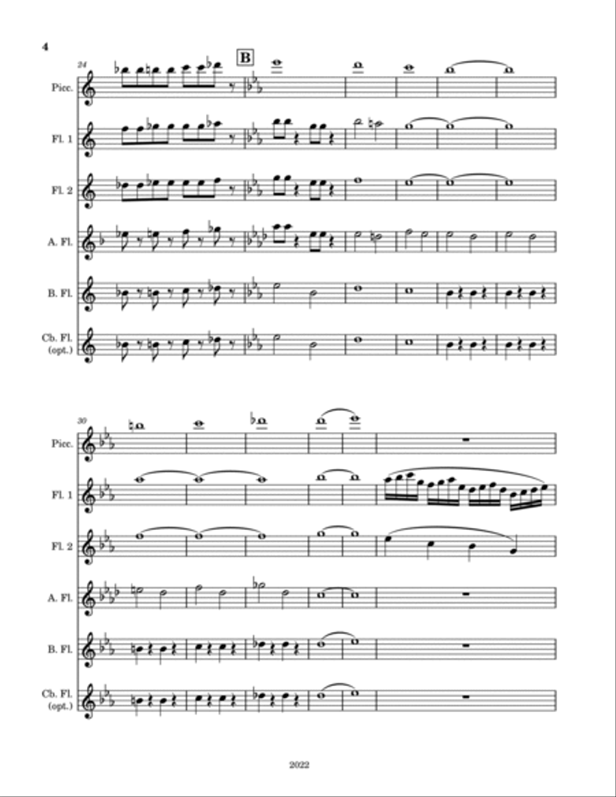Mellow Sky Mellow Sky Woodwind Ensemble scores gallery preview page 4