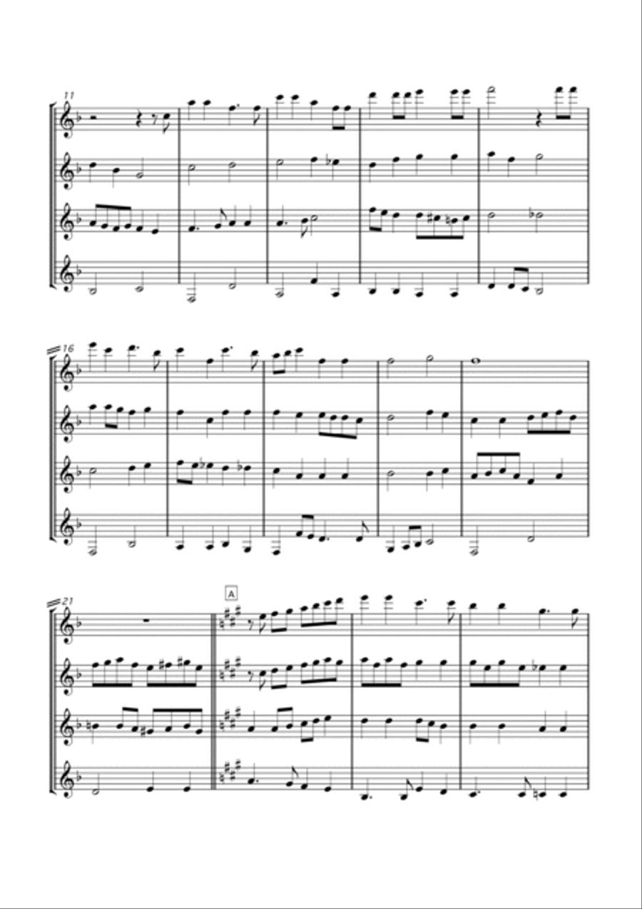 A Nightingale Sang In Berkeley Square Guitar Ensemble scores gallery preview page 4
