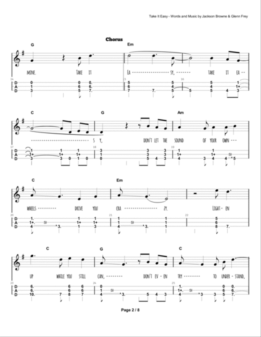 Take It Easy Dulcimer scores gallery preview page 3