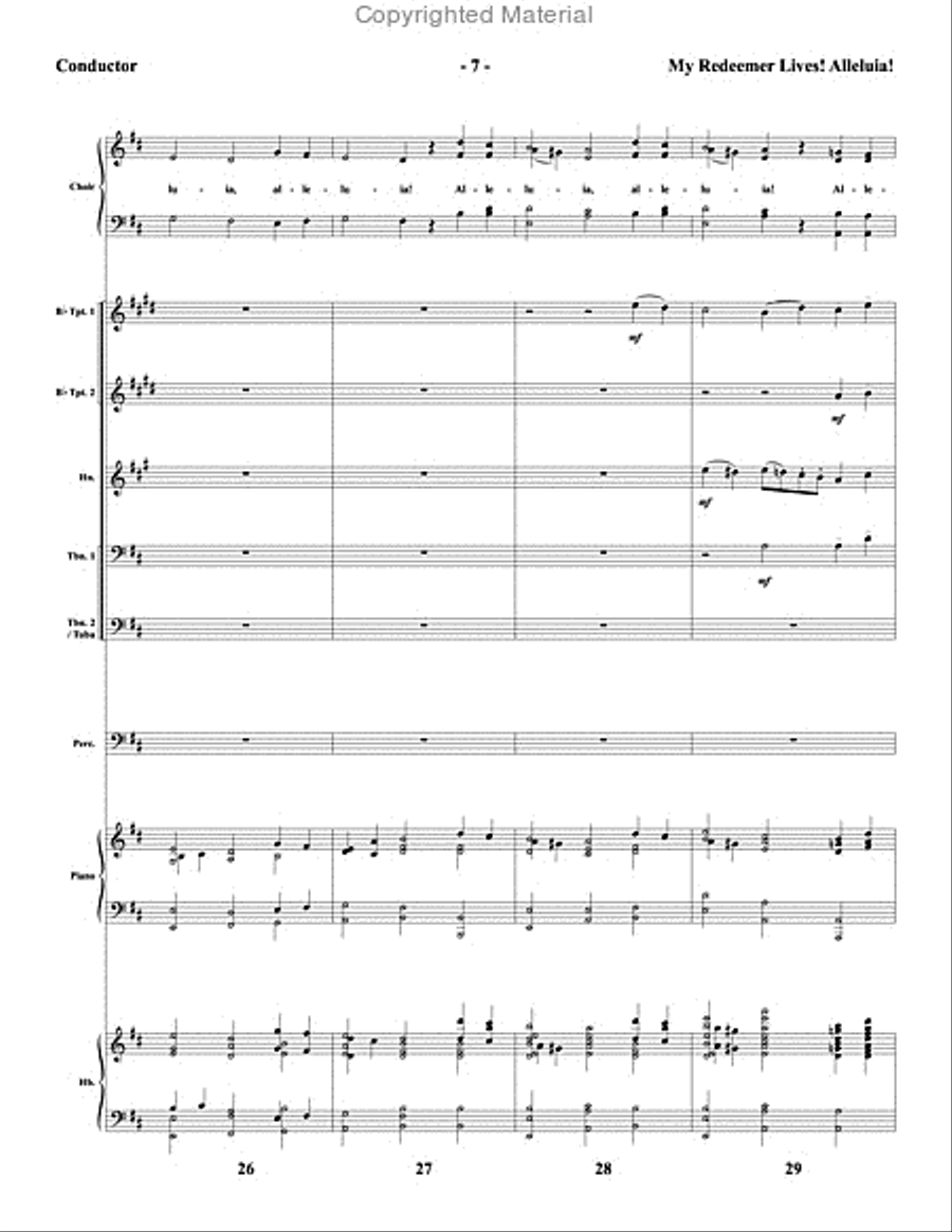 My Redeemer Lives! Alleluia! - Brass and Percussion Score and Parts Choir scores gallery preview page 8
