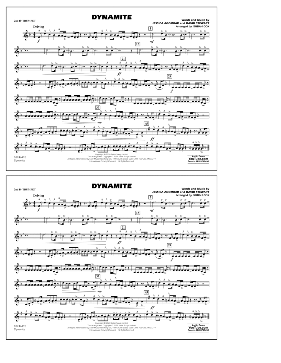 Dynamite (arr. Ishbah Cox) - 3rd Bb Trumpet