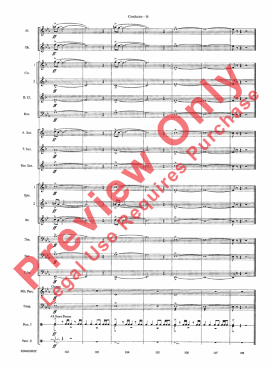 To Honor, Thank and Remember Concert Band scores gallery preview page 19