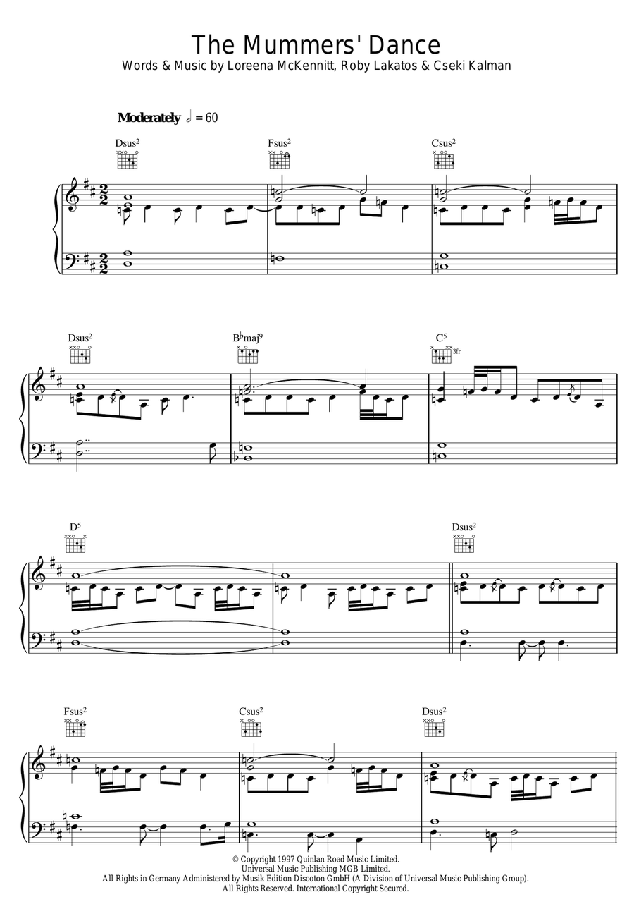 The Mummers' Dance Acoustic Guitar scores gallery preview page 1