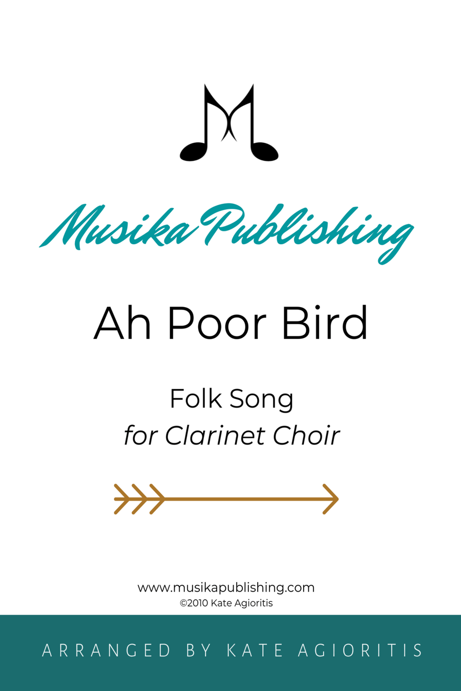 Book cover for Ah Poor Bird - for Clarinet Choir