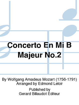 Book cover for Concerto En Mi B Majeur No. 2