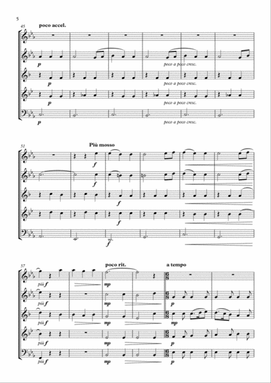Hello, Young Lovers Hello, Young Lovers Woodwind Quintet scores gallery preview page 6