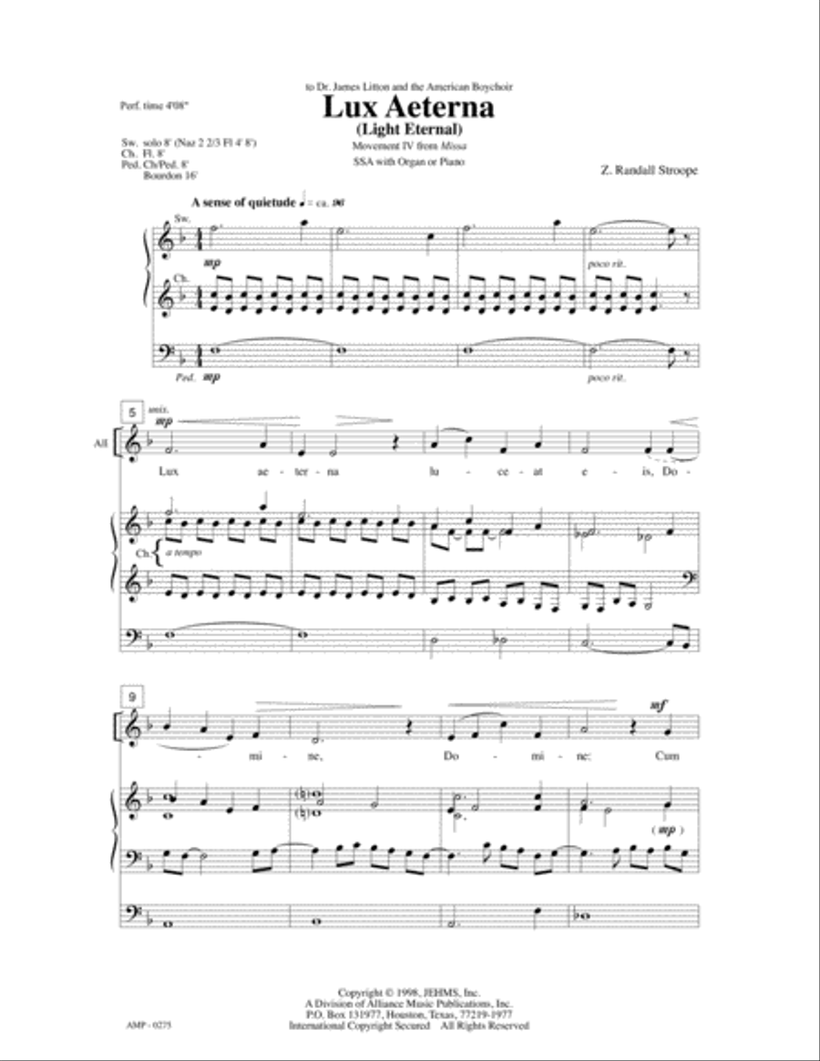 Lux Aeterna Lux Aeterna SSA scores gallery preview page 5